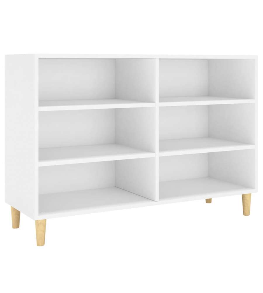 vidaXL Credenza Bianca in Legno Multistrato - Stile Scandinavo 103,5x35x70 cm
