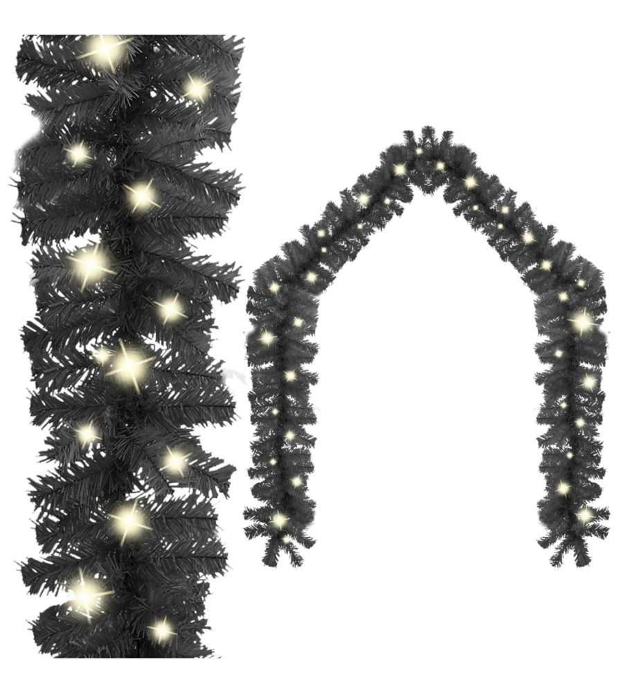 Ghirlanda Natalizia con Luci a LED 20 m Nera