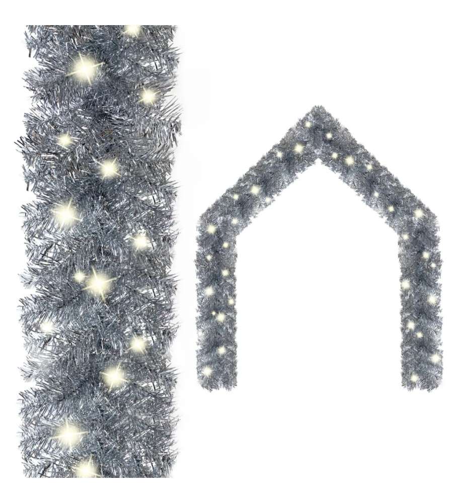 Ghirlanda Natalizia con Luci a LED 10 m Argento