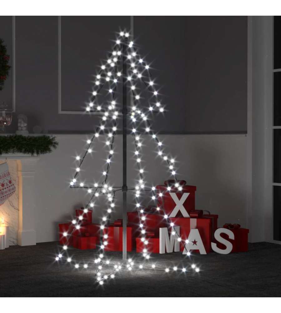 Albero di Natale a Cono 160 LED per Interni Esterni 78x120 cm