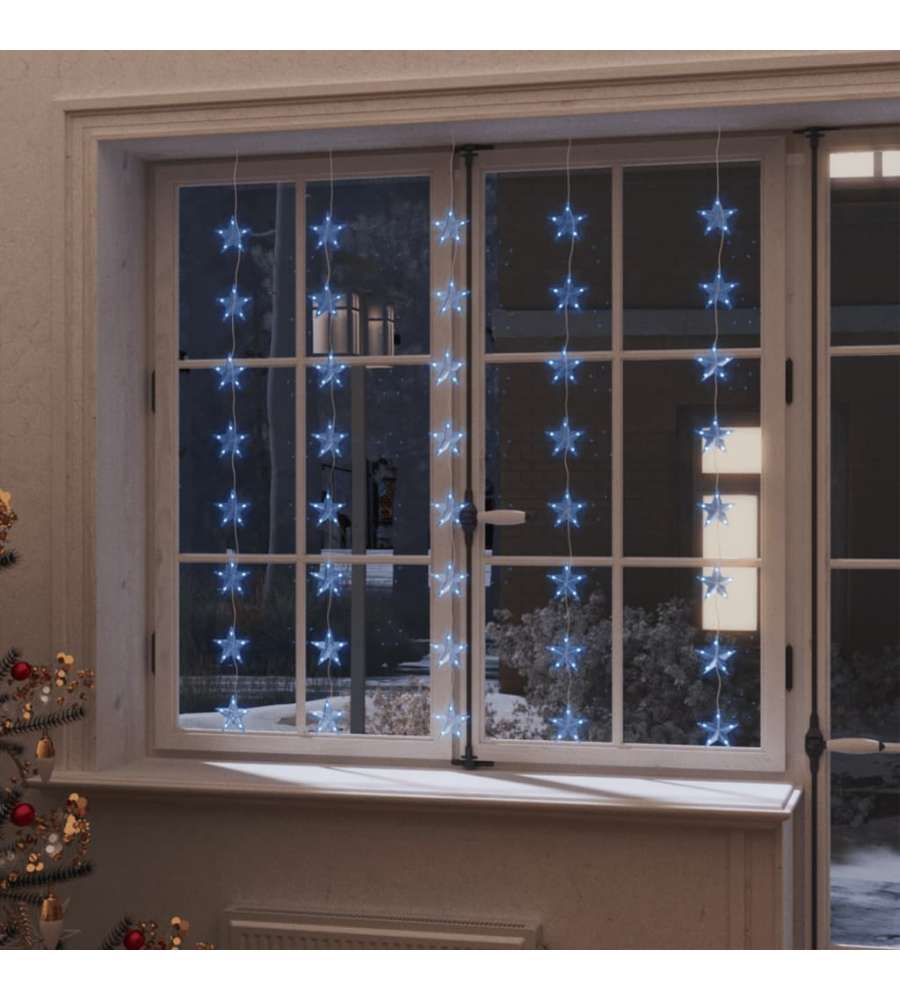 Stella di Luci Fatate a LED 200 LED Blu 8 Funzioni