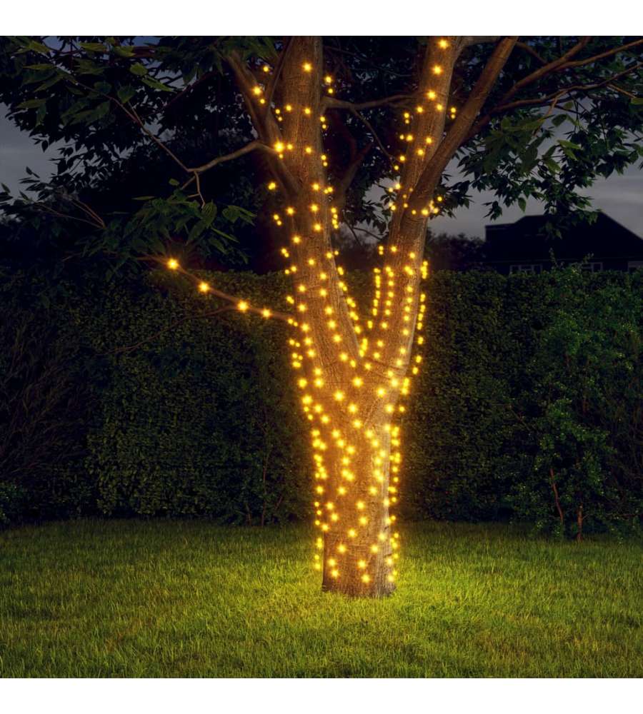 Luci Solari Fatate 2 pz 2x200 LED Bianco Caldo Interni Esterni