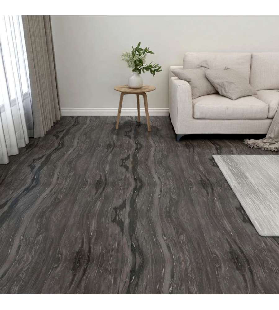 Listoni per Pavimenti Autoadesivi 20pz PVC 1,86 mq Grigio Scuro