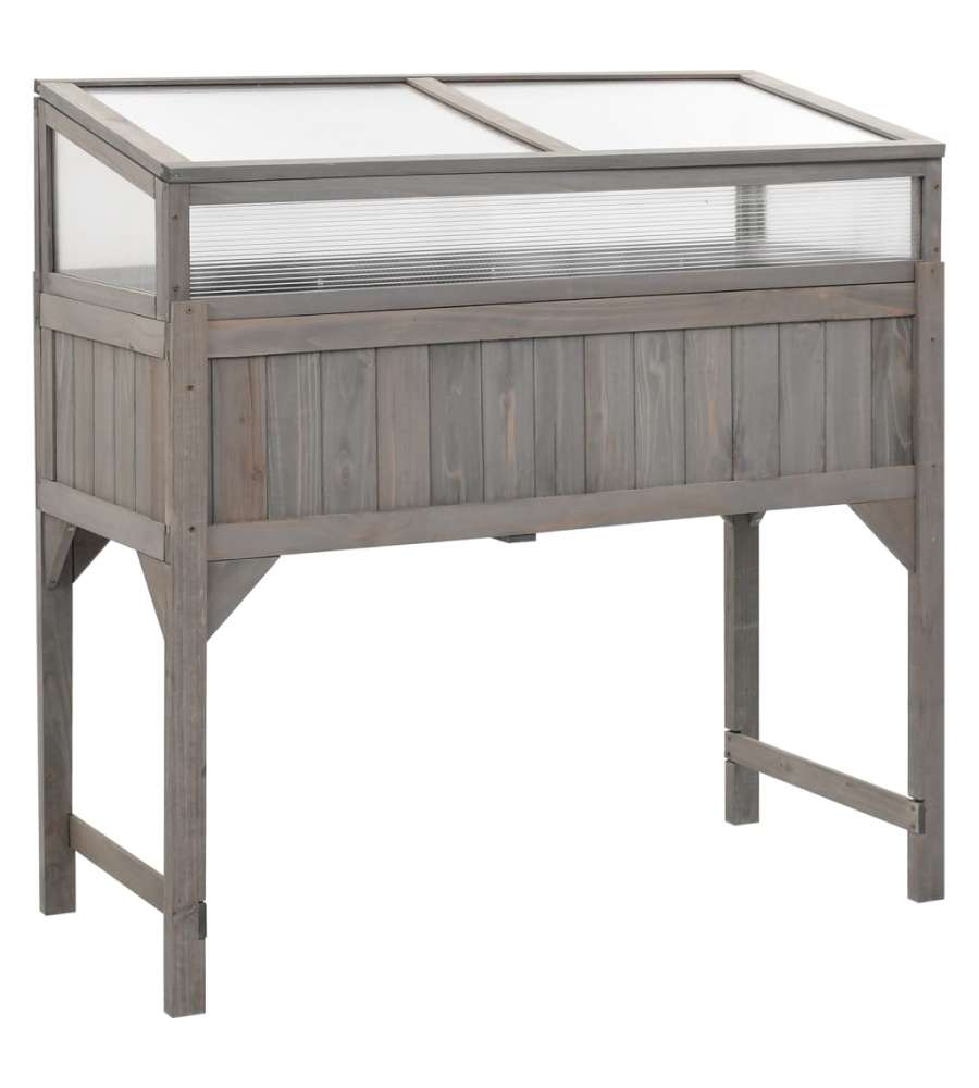 Aiuola Rialzata con Copertura Serra 110x54x120cm Abete Massello