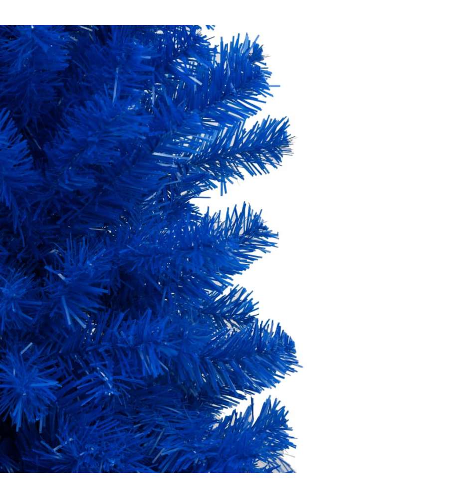 Set Albero Natale Artificiale con LED e Palline Blu 180 cm PVC