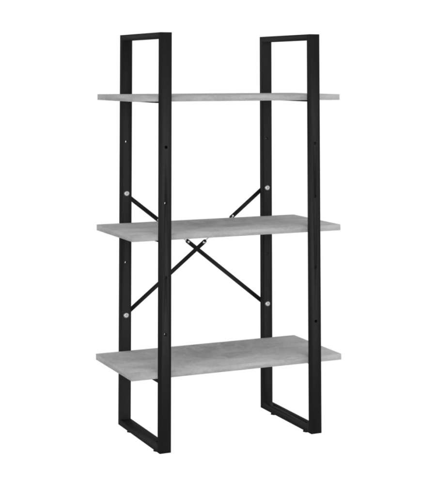 Scaffale Portaoggetti Grigio Cemento 60x30x105 cm in Truciolato