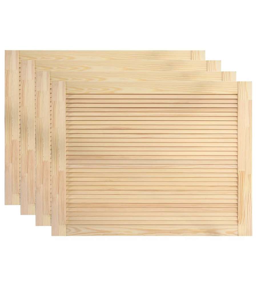 Ante a Lamelle 4 pz in Legno Massello di Pino 39,5x59,4 cm