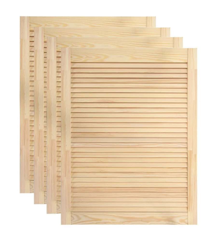 Ante a Lamelle 4 pz in Legno Massello di Pino 69x49,4 cm
