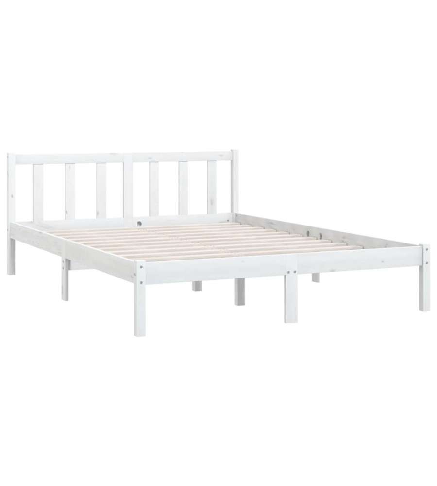 vidaXL Giroletto in Legno di Pino Massello Bianco 120x190 cm