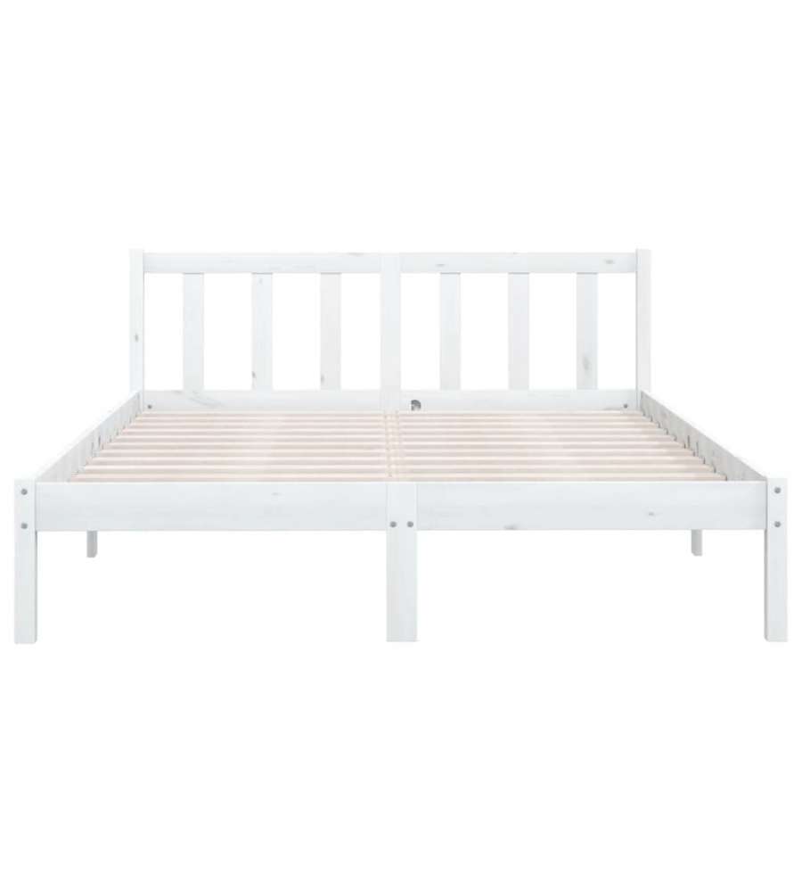 vidaXL Giroletto in Legno di Pino Massello Bianco 120x190 cm