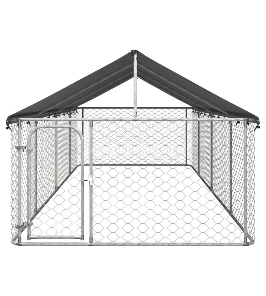 Gabbia per Cani da Esterno con Tetto 600x200x150 cm