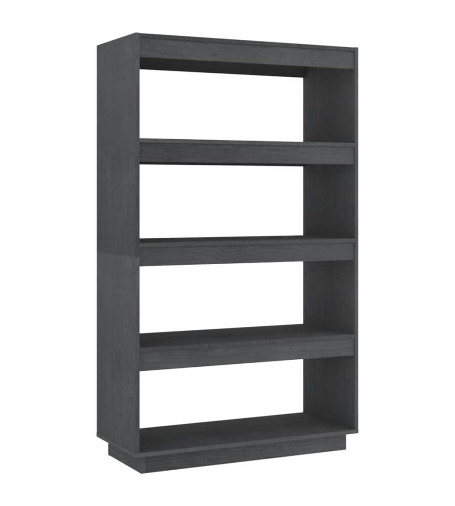 vidaXL - Libreria Divisorio Grigio 80x35x135 cm in Legno di Pino