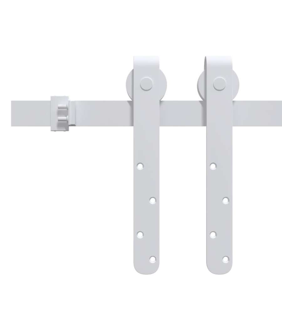 Kit Mini Anta Scorrevole in Acciaio al Carbonio Bianco 122 cm 151693