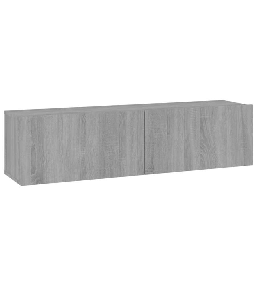 Mobile Muro TV Grigio Sonoma 120x30x30cm Legno Ingegnerizzato
