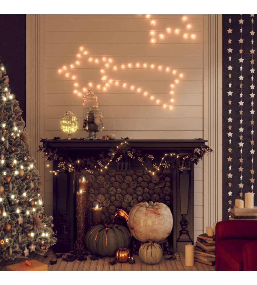 Figura Cometa di Natale con 48 LED Bianco Caldo