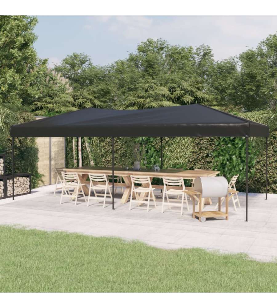 Tenda per Feste Pieghevole Antracite 3x6 m