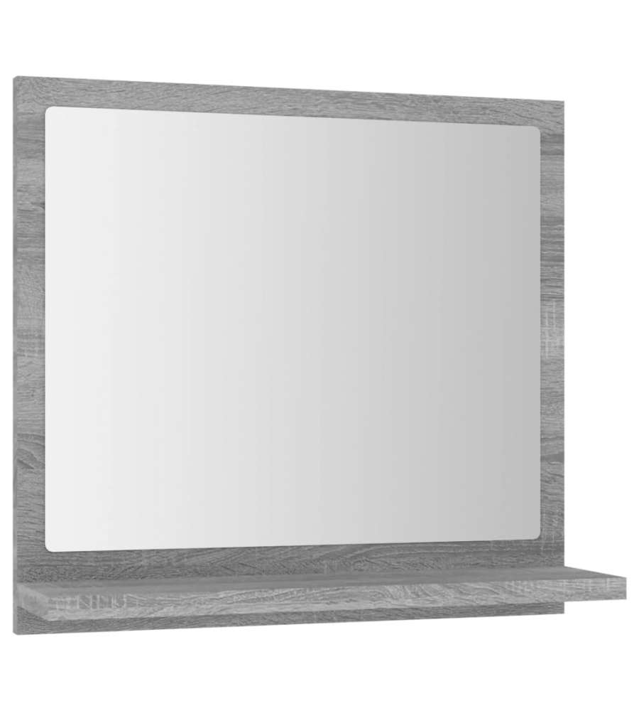 Specchio da Bagno Grigio Sonoma 40x10,5x37 cm Legno Multistrato