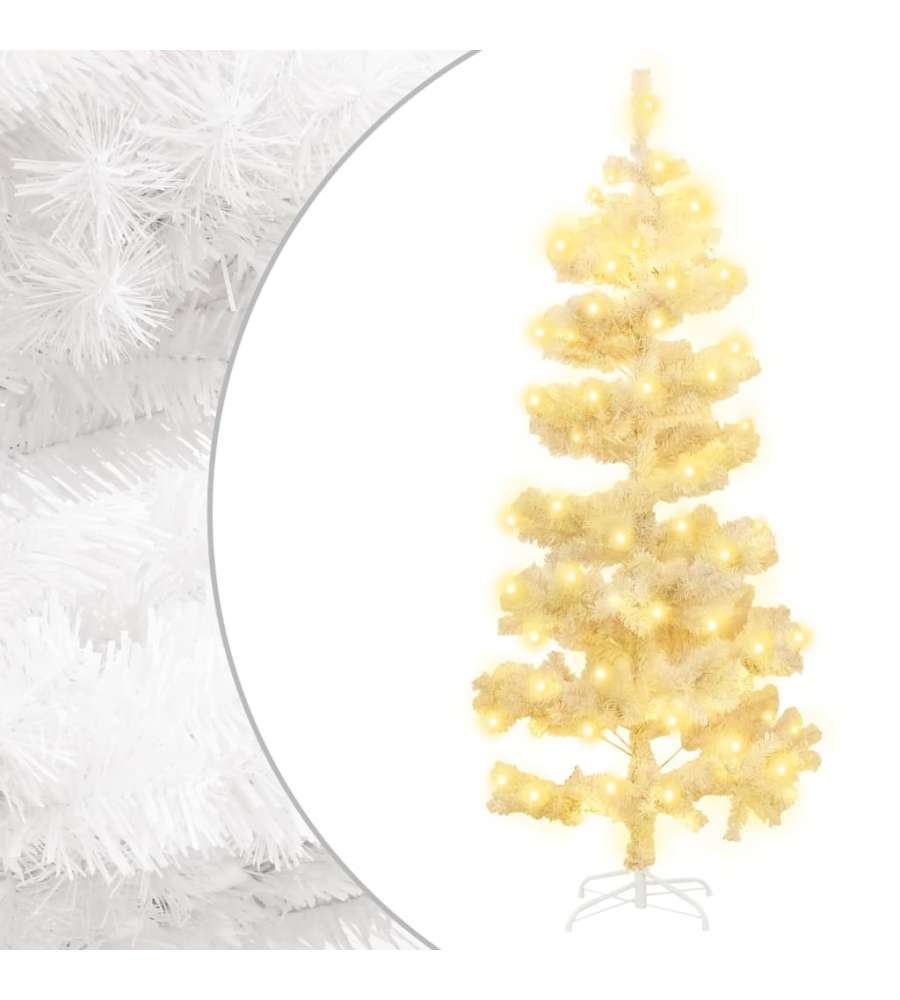 Albero di Natale a Spirale con Base e LED Bianco 180 cm PVC