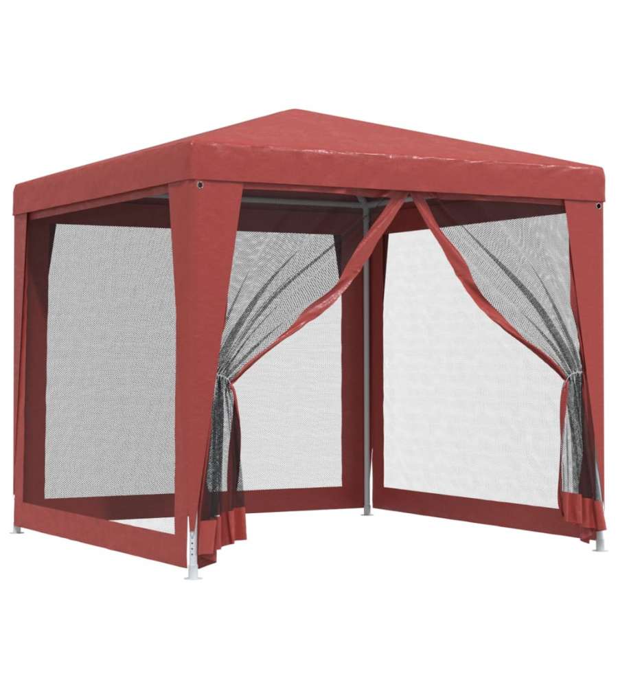 Tenda per Feste con Pareti Laterali in Rete 2,5x2,5 m HDPE