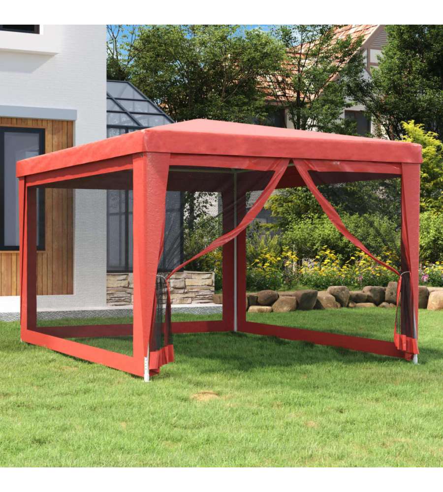 Tenda per Feste con Pareti Laterali in Rete 3x4 m HDPE