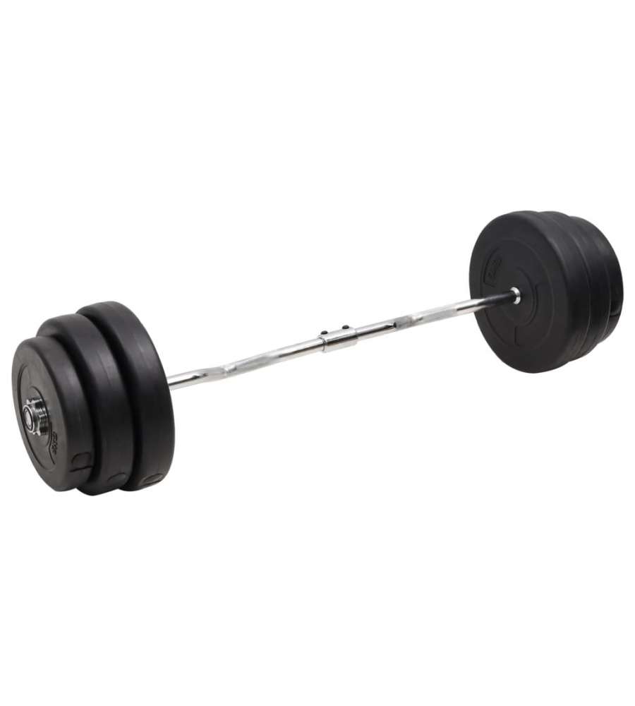 Bilanciere Curvo con Dischi 90 kg