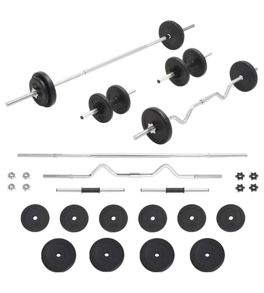Set Bilanciere e Manubri con Dischi 90 kg