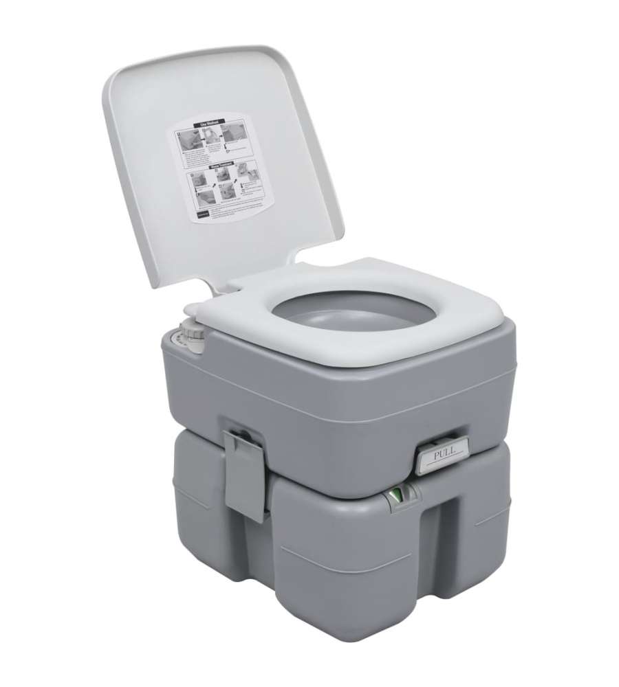 Set Toilette Portatile Campeggio Supporto Lavamani Tanica Acqua