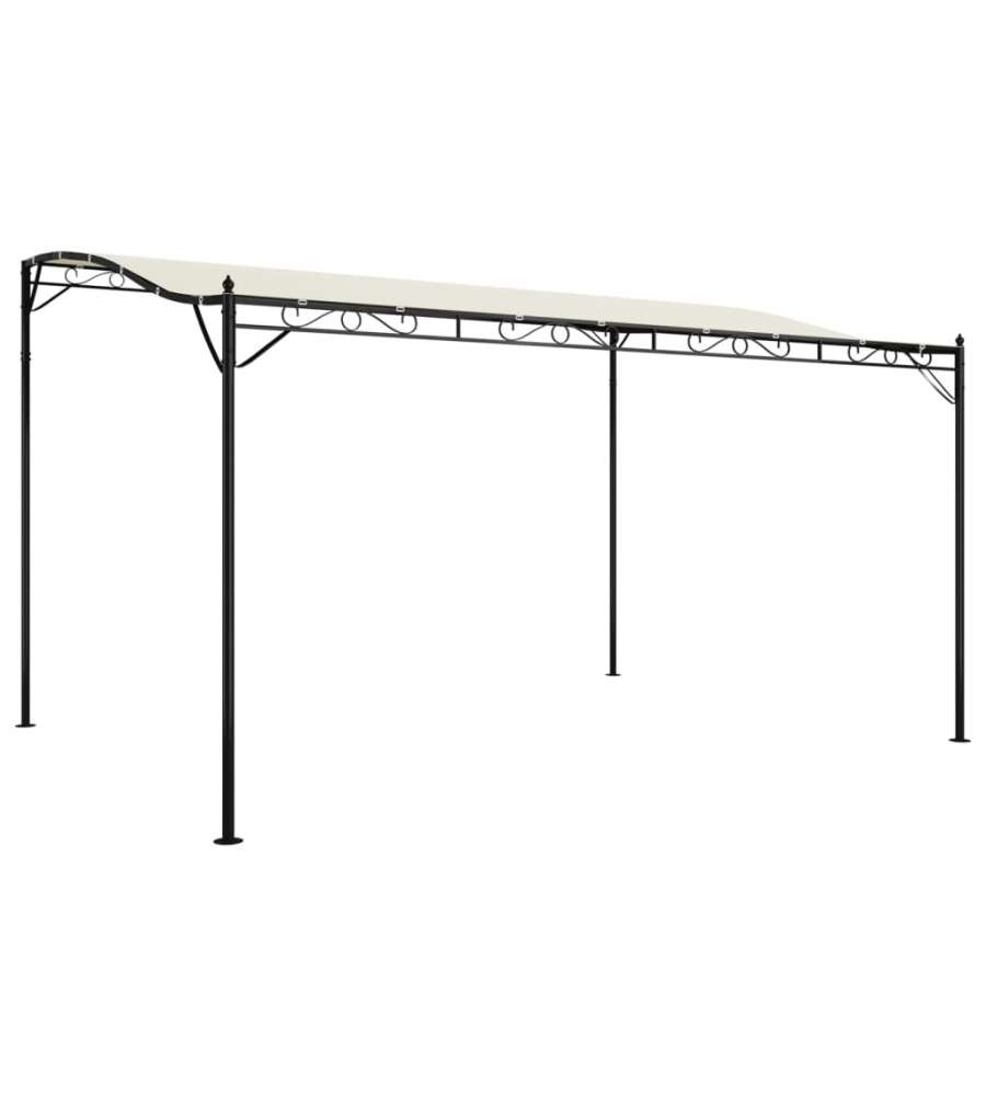 Tettoia Crema 4x3 m 180 g/m Tessuto e Acciaio