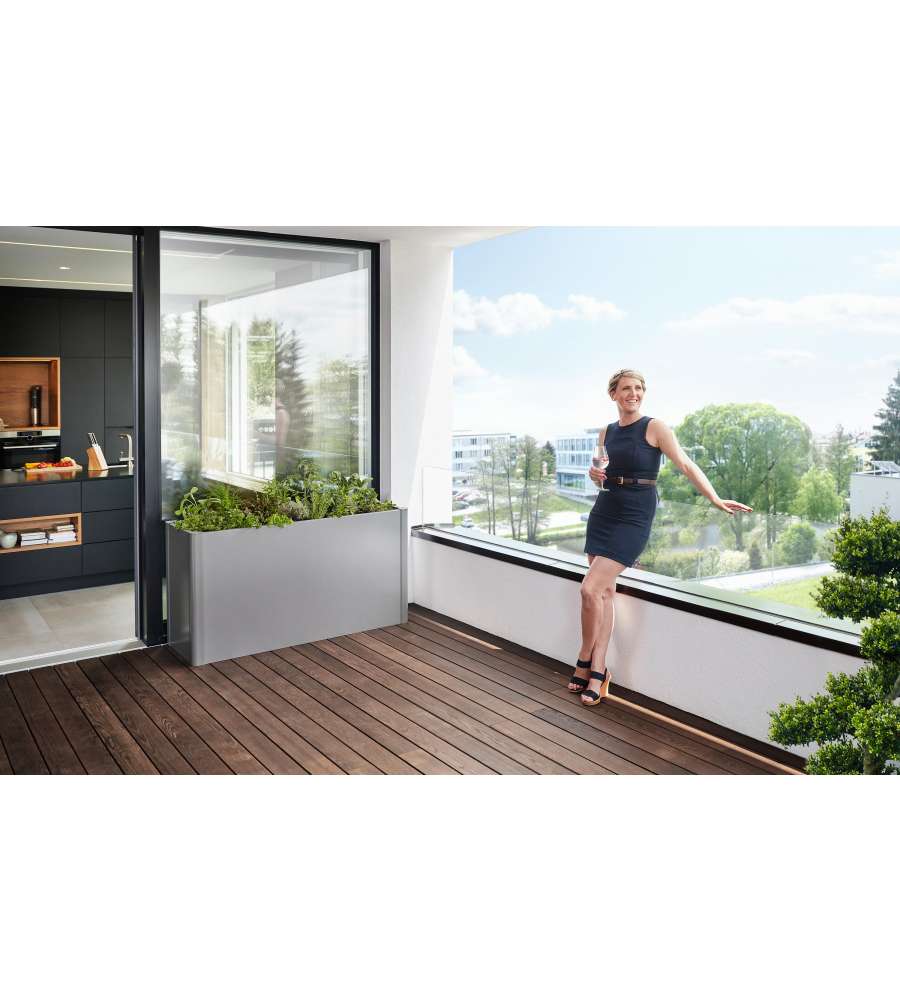 Fioriera Belvedere MAXI Gr. 150 grigio quarzo metallizzato