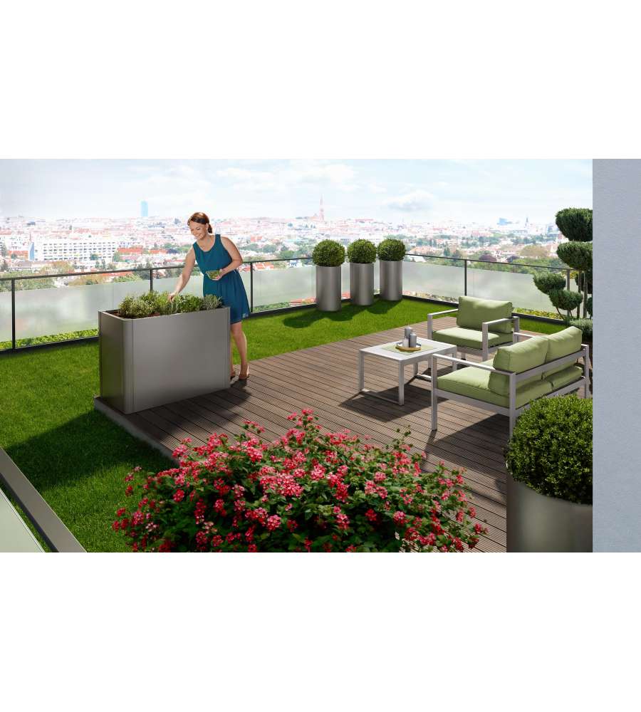 Fioriera Belvedere MAXI Gr. 100 grigio quarzo metallizzato