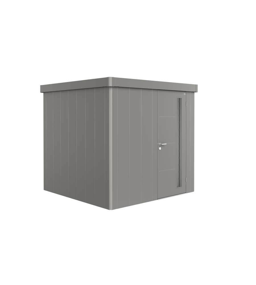 Casetta per attrezzi Neo 2B porta standard, grigio quarzo metallizzato