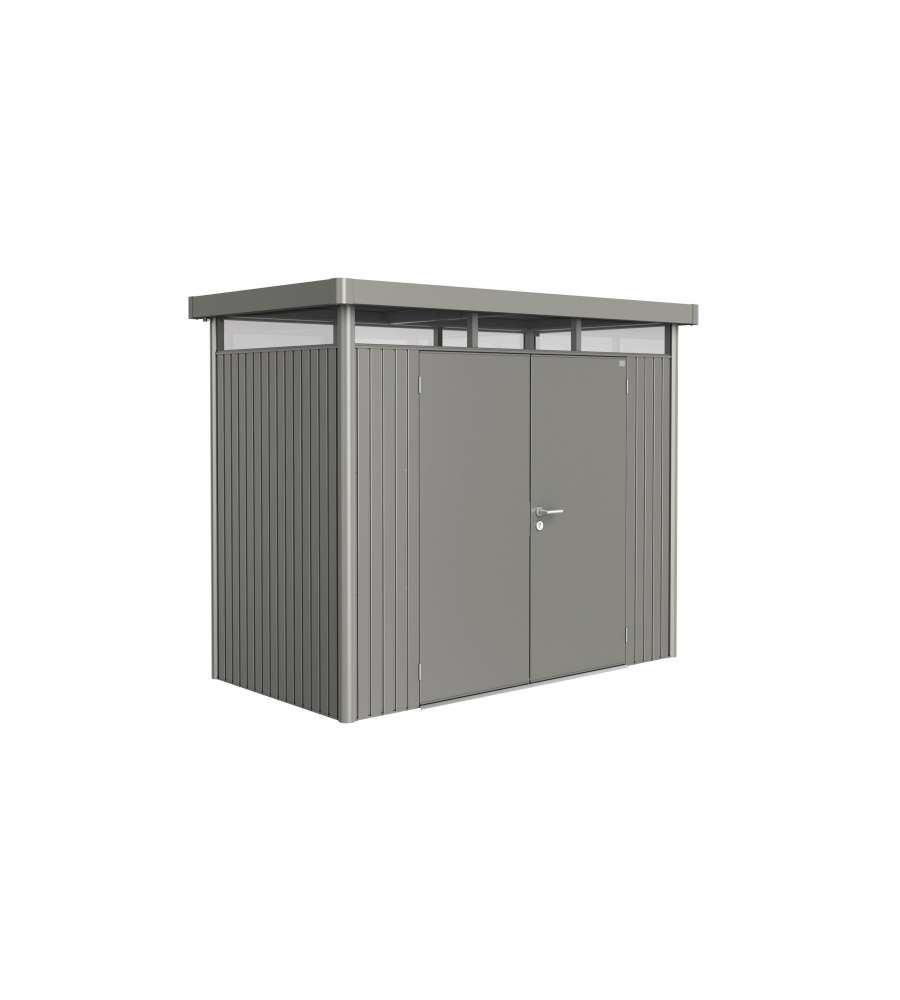 Casetta HighLine Misura H1 grigio quarzo metallizzato, porta a due battenti