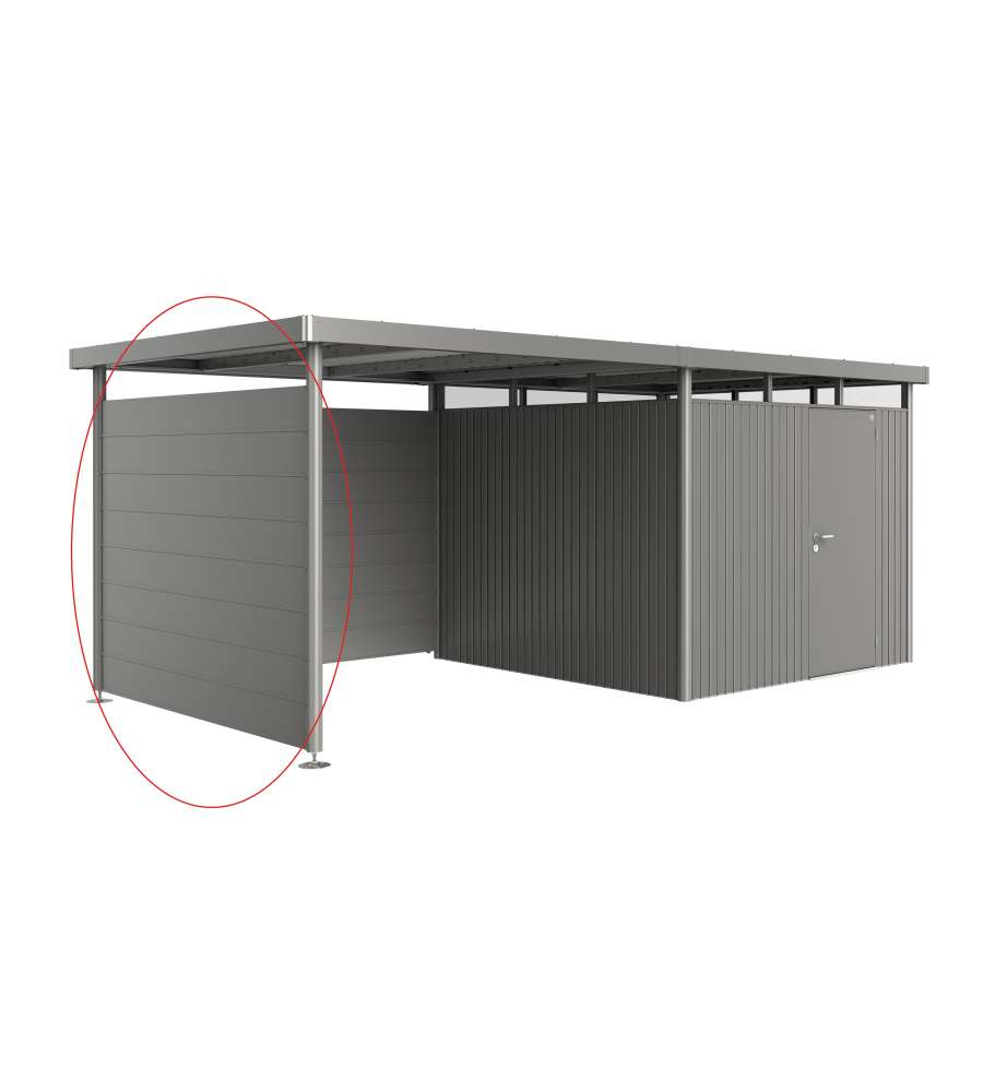Parete laterale per tetto laterale casetta HighLine H4 grigio quarzo metallizzato