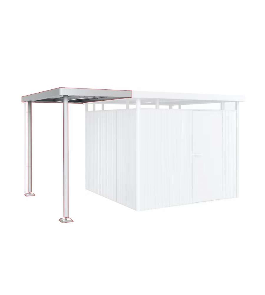 Tettoia Laterale S Casetta Porta attrezzi HighLine H4 grigio quarzo