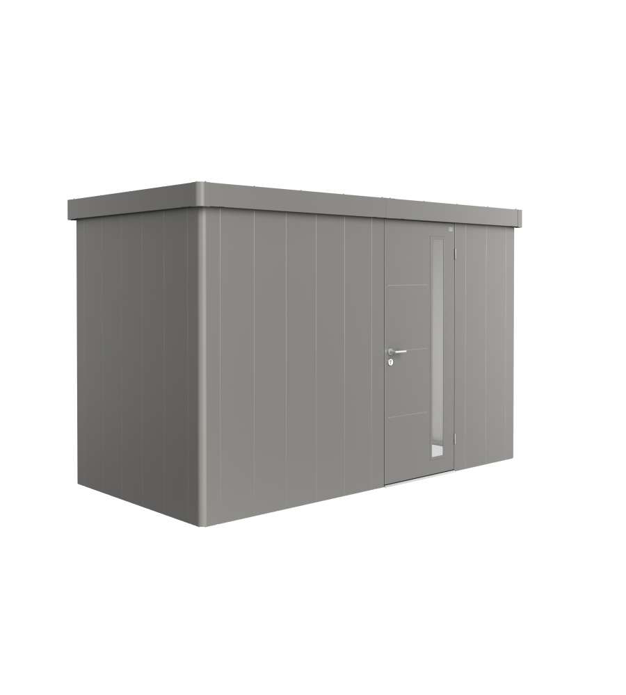 Casetta da giardino Neo 1D porta standard, grigio quarzo metallizzato