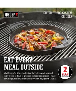 WEBER Piastra Gourmet in Ghisa per Barbecue - Nero - Cottura Uniforme