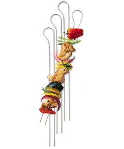 WEBER Spiedini Doppi in Acciaio 8 pezzi - Accessori Barbecue