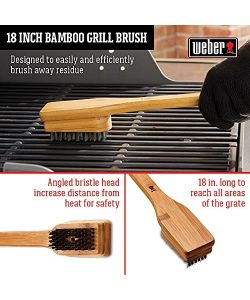 WEBER Spazzola per Griglie in Bamboo 45 cm - Accessori Barbecue