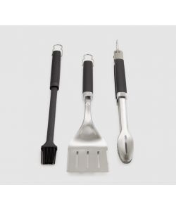 WEBER Kit 3 Accessori Precision per Barbecue - Pinza, Spatola, Forchetta