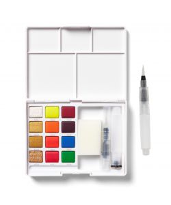 Set 12 Colori ad Acquerello - 4 Metallizzate 8 Fluorescenti