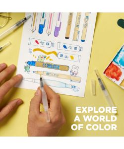 Set 12 Colori ad Acquerello - 4 Metallizzate 8 Fluorescenti