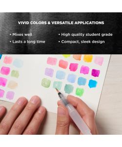 Set 12 Colori ad Acquerello - 4 Metallizzate 8 Fluorescenti