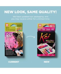 Set 12 Colori ad Acquerello - 4 Metallizzate 8 Fluorescenti