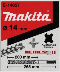 Makita Punta Trapano SDS-Plus Nemesis II 14x265 mm per Calcestruzzo