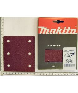 Makita Carta Abrasiva K40 114x102 mm - Pack 10 Pz Fissaggio Velcro