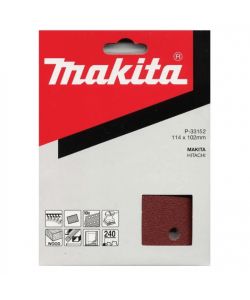 Makita Foglio Abrasivo Preforato K240 114x102 mm Velcro Confezione 10