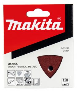 Makita Carta Abrasiva K120 94x94 mm Velcro 10 pz per Levigatrici