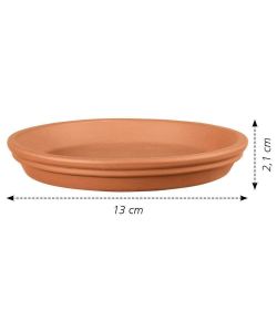 Deroma Sottovaso in Terracotta - Colore Cotto - 13 cm