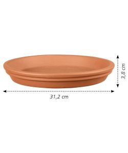 Deroma Sottovaso Idrorepellente Cotto 31 cm per Vasi Giardino