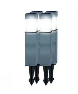 Lampada Solare Led Square Inox Pz 4 Gl1073 Ezsolar